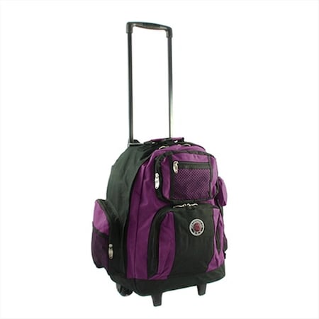 Transworld Roll-Away Deluxe Rolling Backpack- Purple 738131-PUR